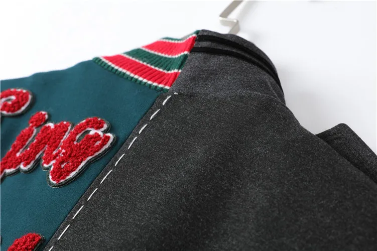Chaqueta Mujer Для женщин Вышивка Куртки взлетно посадочной полосы разноцветная с