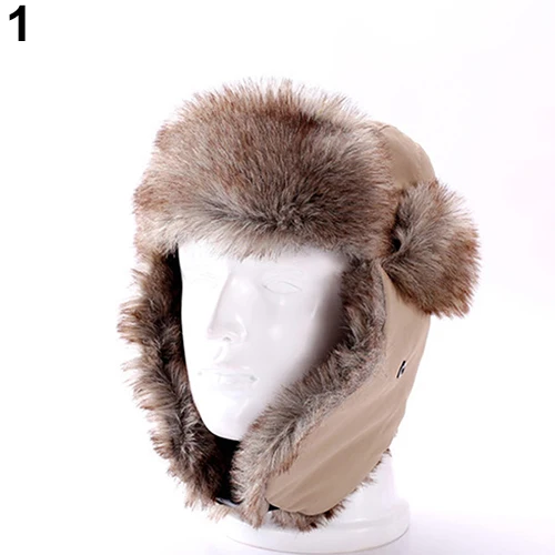 Мужская Теплый Мочка Уха Маска Снег Горнолыжный Траппер Авиатор Trooper Зима Hat Cap| |