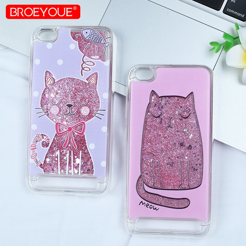 Чехол Bling для Xiaomi Redmi 5A прозрачный мягкий силиконовый TPU 6X 5 Plus S2 4A 4X красивый жидкий наливной.