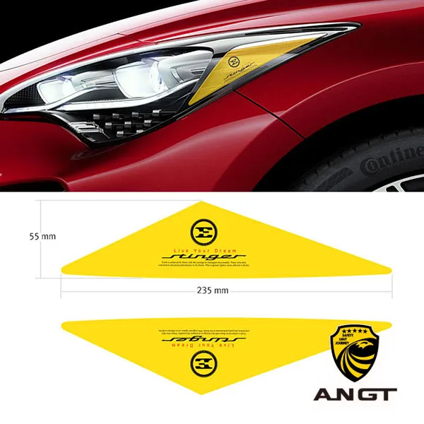 

Latest light eyebrow decoration stickers 2 pcs set For Kia Stinger Car accessories