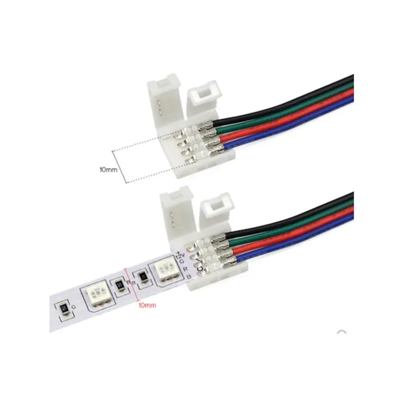 10 шт./лот Бесплатная Сварка мм 4 контактный разъем с проводом для 5050 RGB