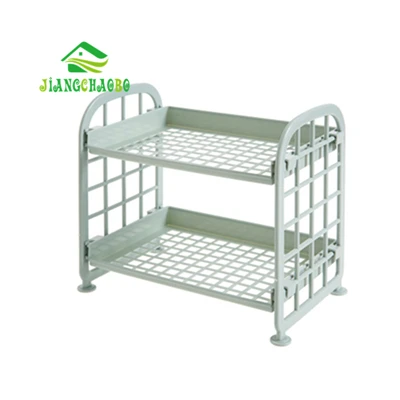 Blue JiangChaoBo многоярусная напольная стойка для хранения для ванной комнаты, кухни, пластиковая отделочная стойка, полка для мытья ванной комнаты, полки - Цвет: Blue