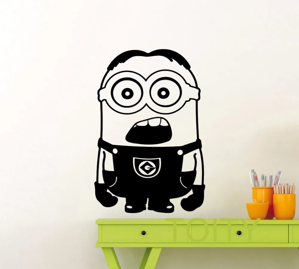 Виниловые наклейки на стену с изображением миньонов Декор для дома комнаты