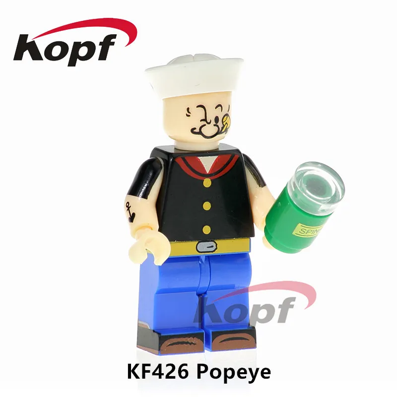 KF426 Without Box KF452 Супер Герои Селена кинтанилла перо гранж значок Трамп Popeye строительные блоки Doll обучение для детей подарок игрушки - Цвет: KF426 Without Box
