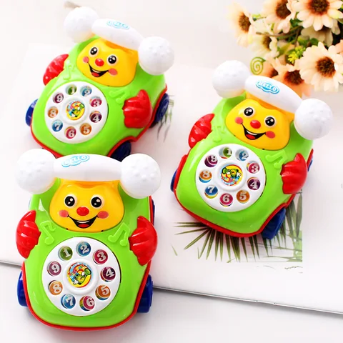 Обучающие игрушки, креативная игрушка с изображением улыбающегося лица на проводе, с имитацией телефона, заводная игрушка, Детские интеллектуальные игрушки для детей