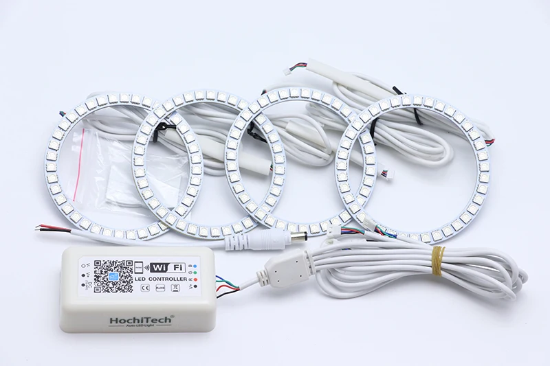 Wi-Fi, Беспроводной с несколькими цветами RGB Цвет светодиодный ангельские глаза гало кольца DRL Дневной свет DRL для Infiniti FX QX70 FX35 FX37 FX50 2009 2101 2011-2013