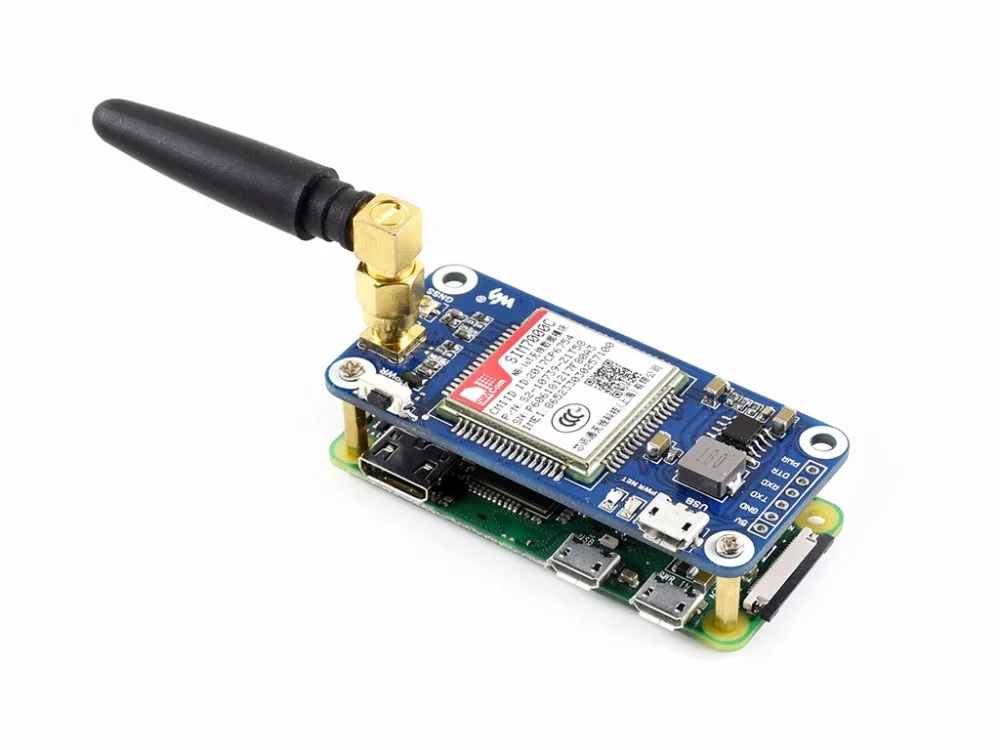 Шляпа NB IoT/eMTC/EDGE/GPRS/GNSS для Raspberry Pi основанная на SIM7000E доступна только в