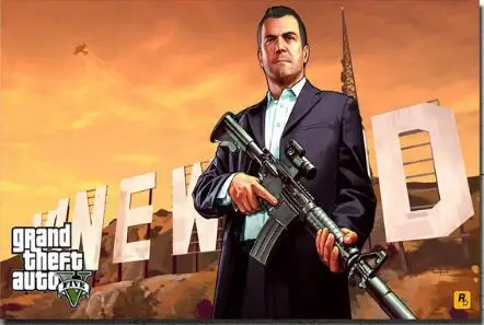Grand Theft Auto V видео игры GTA 5 Искусство Шелковый постер декоративная стена картина