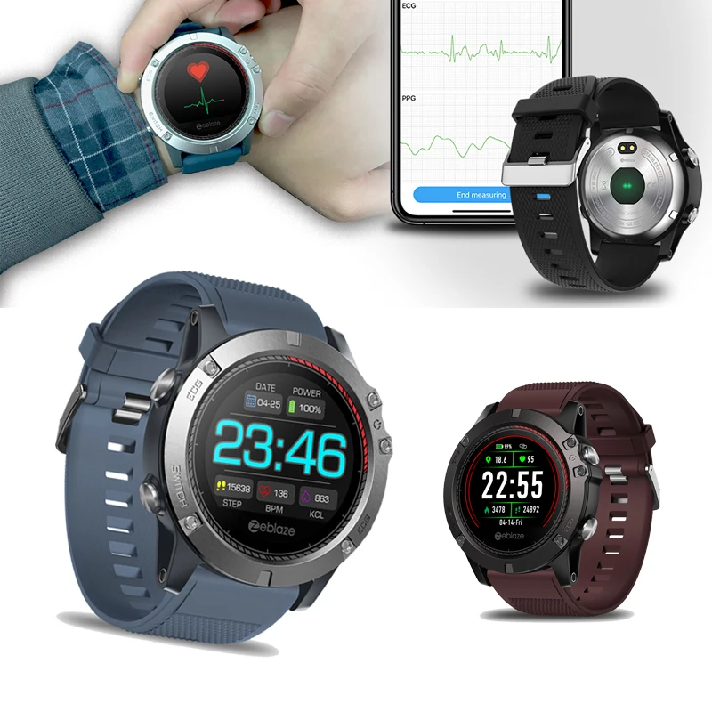 Zeblaze vibe 3 ecg умный браслет в виде часов пульса сна водонепроницаемый мульти