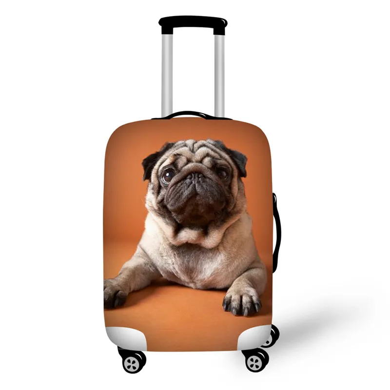 L1639 Nopersonality Puppy принт с Мопсом багаж защитный чехол эластичный 18-30 дюймов чемодан Крышка Водонепроницаемый для дорожных принадлежностей - Цвет: L1639