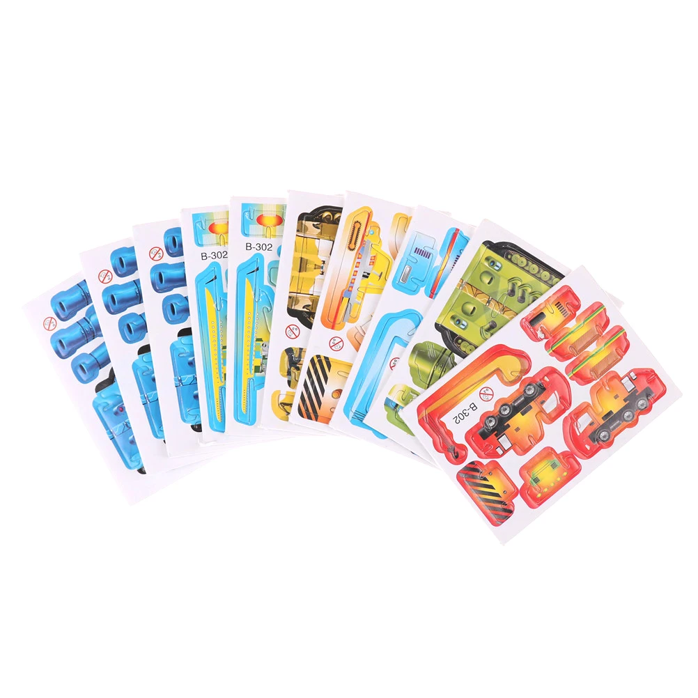 5 шт./компл. миниатюрная модель автомобиля сделай сам из бумаги Инженерная