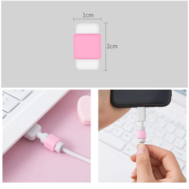10 шт. защита для usb кабеля Saver провод наушников Защитная крышка провода 8Pin