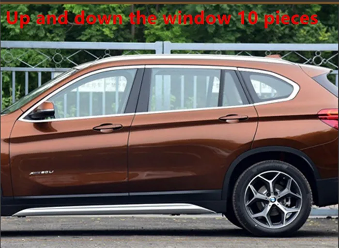 Полная отделка окна из нержавеющей стали декоративные полосы для BMW X1 2016 молдинг