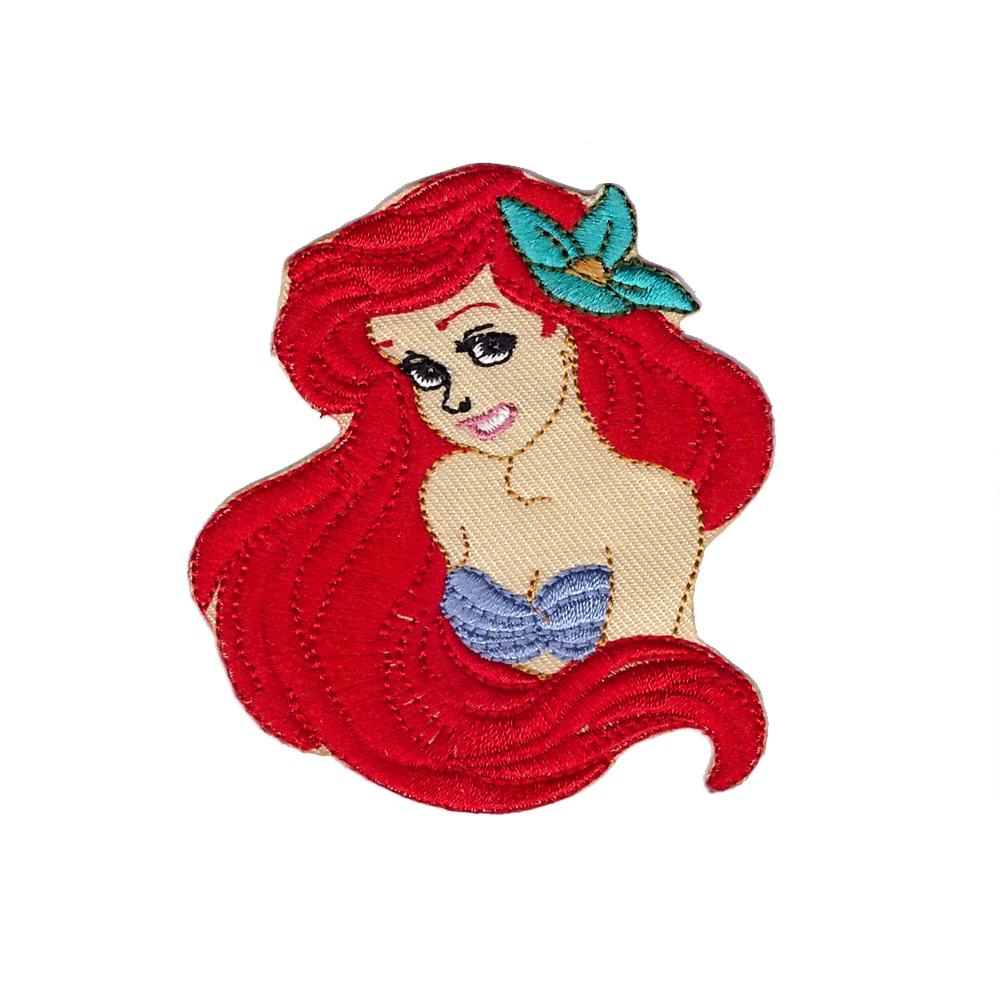 

Custom Mermaid surfer girl style stick-on embroidered patches