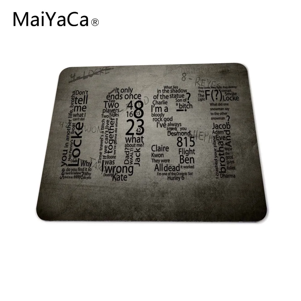 MaiYaCa Lost ТВ серии Dharma новые коврики для мыши размеры 18x22 см и 25x29 см