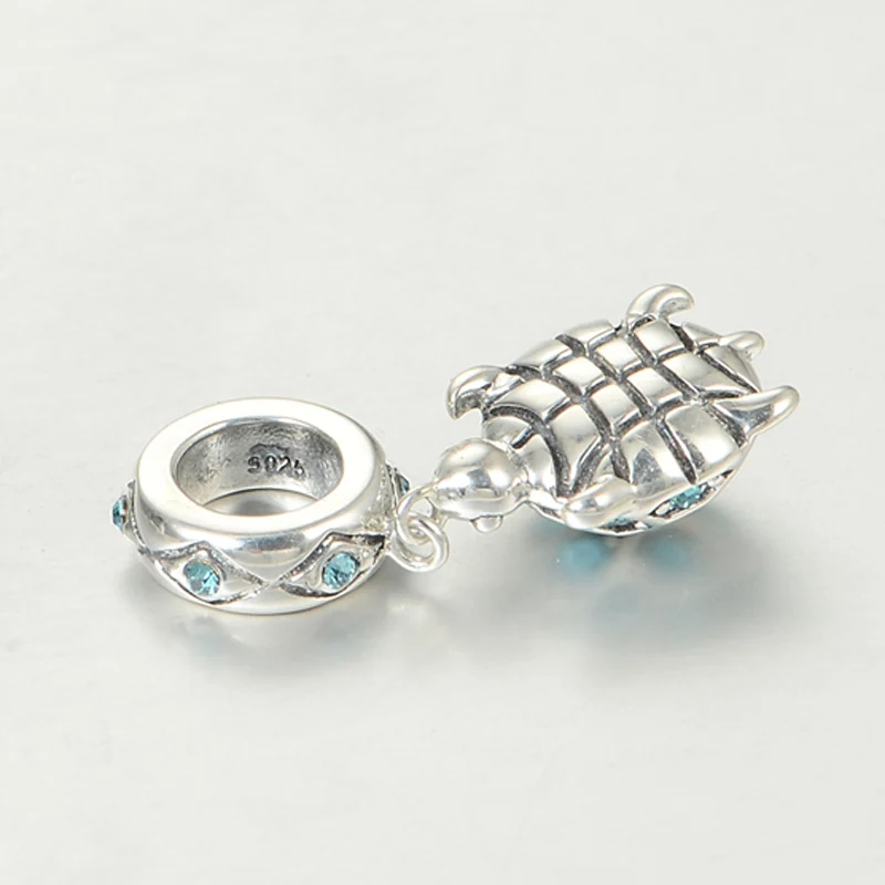 Новинка! Бусины из серебра 925 пробы с подвеской в виде морской черепахи|silver beads|925