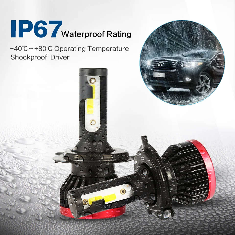 Oslamp P6 H4 H7 H11 H1 9005 9006 Автомобильный светодиодный головной светильник лампы 72 Вт 6500 к