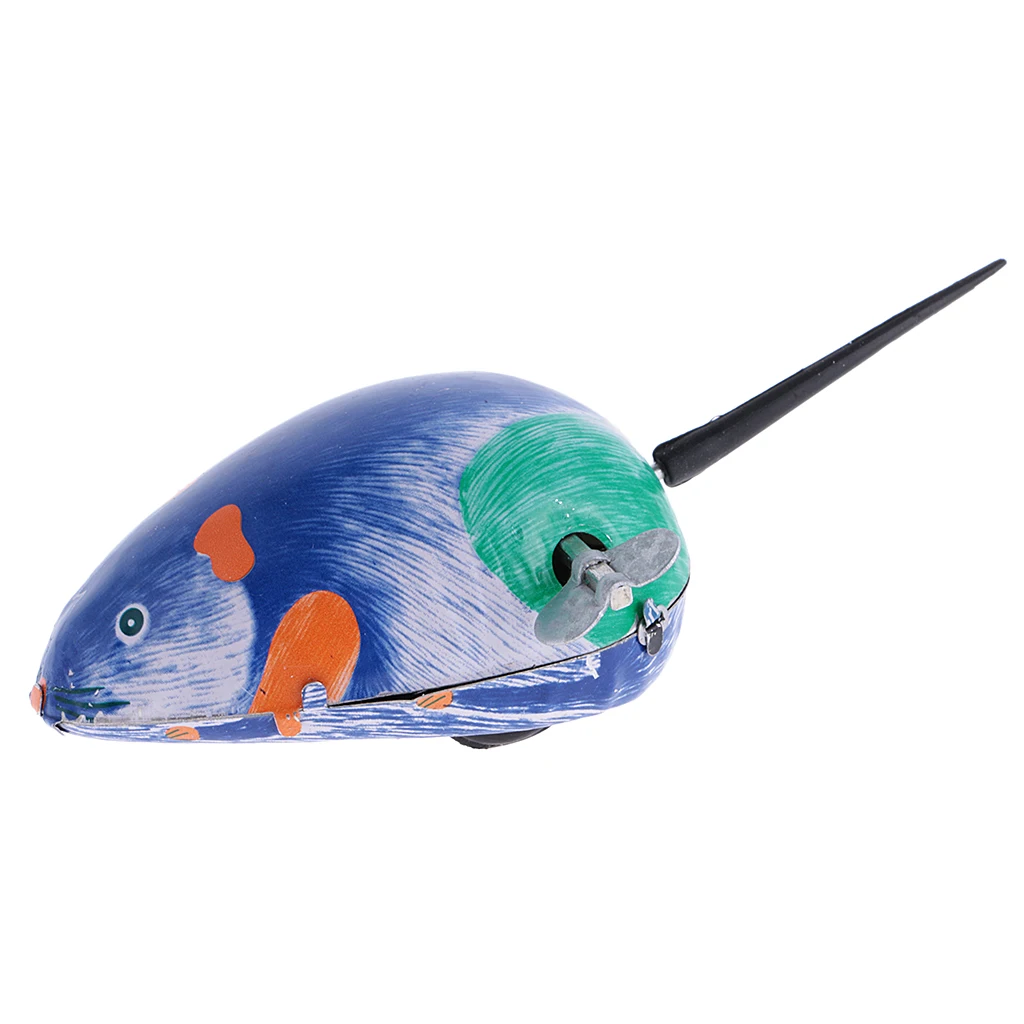 Novelty Metal Iron Mouse Wind Up Toy Small Animals Crawl Clockwork Classic Toys Girl Birthday Gift for Kid Children | Игрушки и хобби