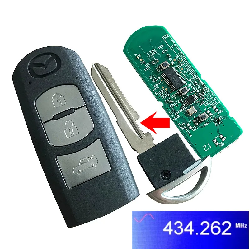 RMLKS Автомобильный Дистанционный смарт ключ 433 МГц подходит для MAZDA CX 3 Axela Atenza