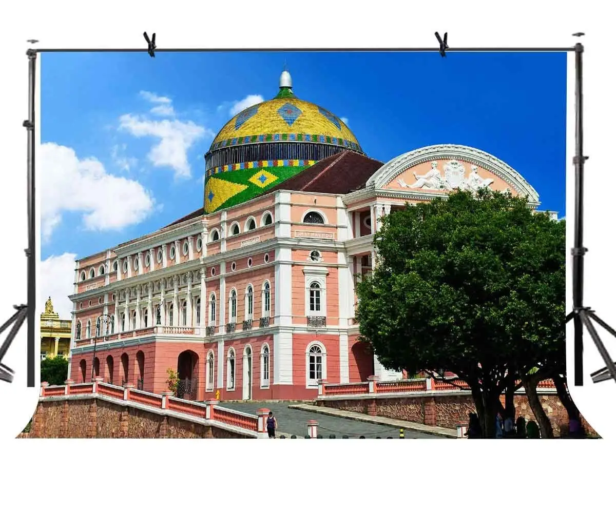 Фон для фотосъемки с изображением известных зданий 150x220 см|Аксессуары