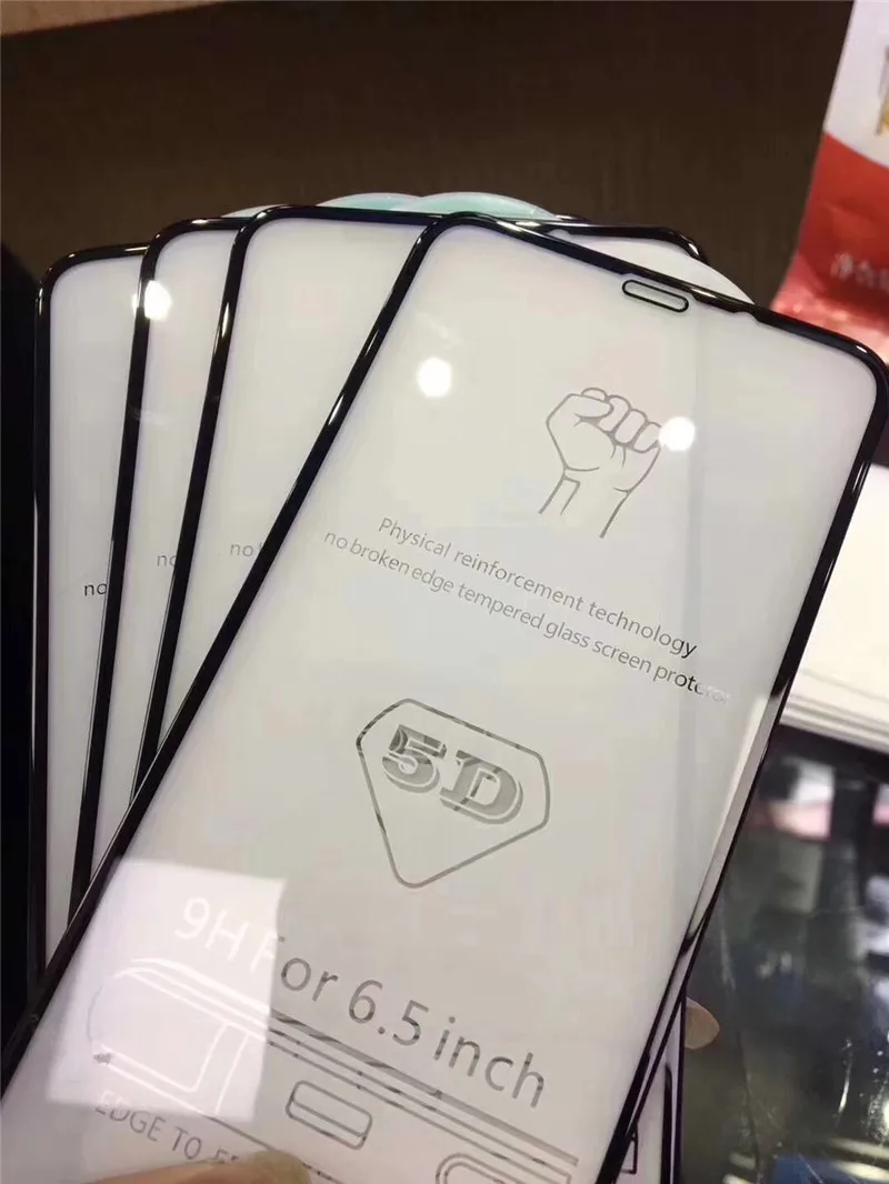 25 шт./лот 5D полное покрытие закаленное стекло для iPhone 7 8 6 6sp Защита экрана X XS XR MAX