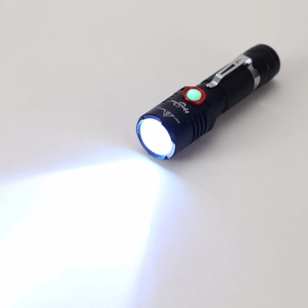 Mini Brightness Stepless Dimming CREE LED T6 Flashlight 18650 USB Rechargeable Torch for Bicycle Riding Camping | Освещение