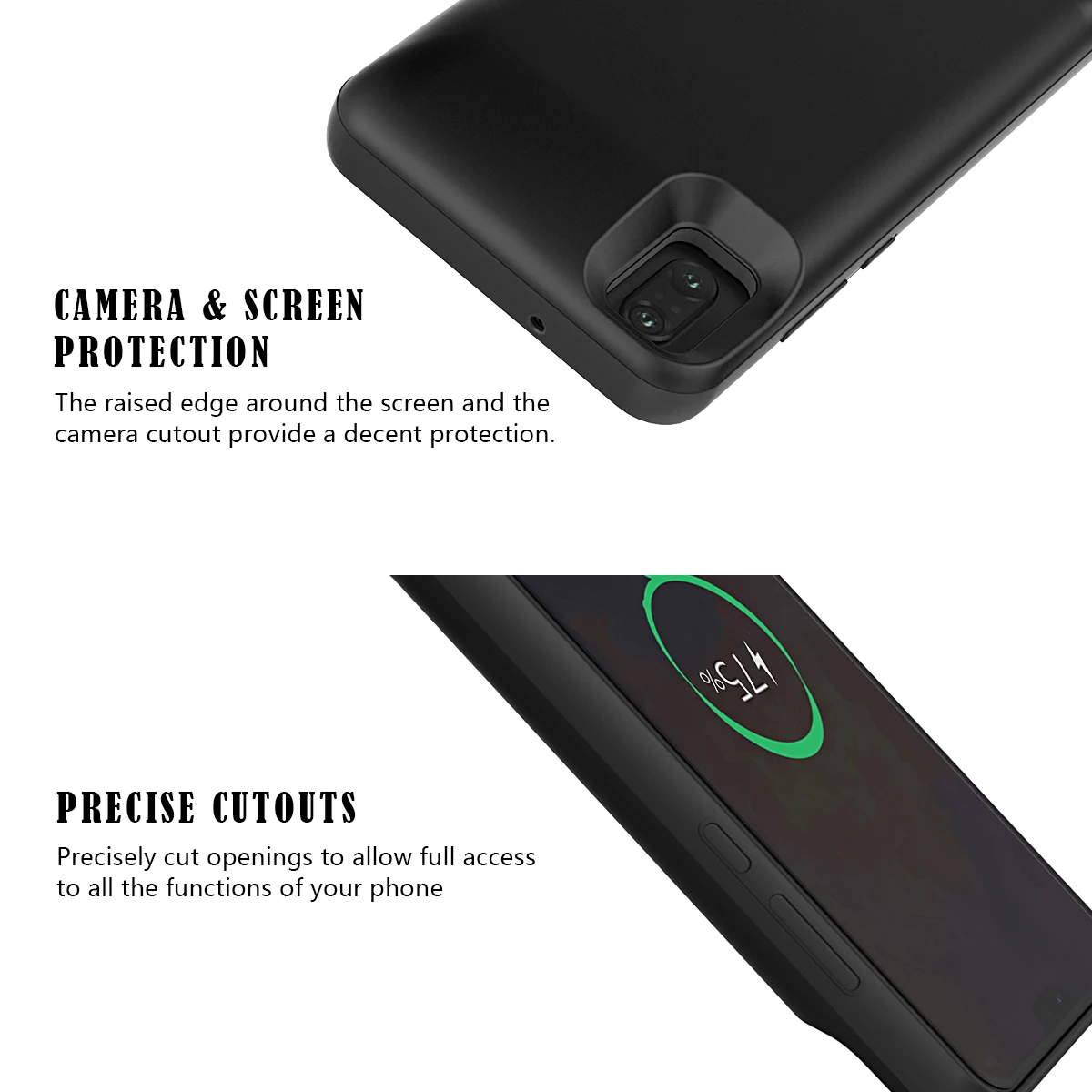 CASEWIN Батарея Зарядное устройство чехол для huawei P20 Pro Батарея чехол мягкий силиконовый 6500 mAh Мощность Банк внешнее резервное зарядное устройство чехол для телефона