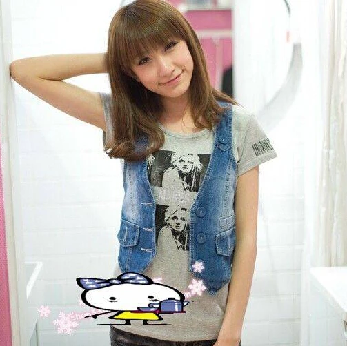 Горячая распродажа! летние женские жилет без рукавов Женщины Джинсовый женский