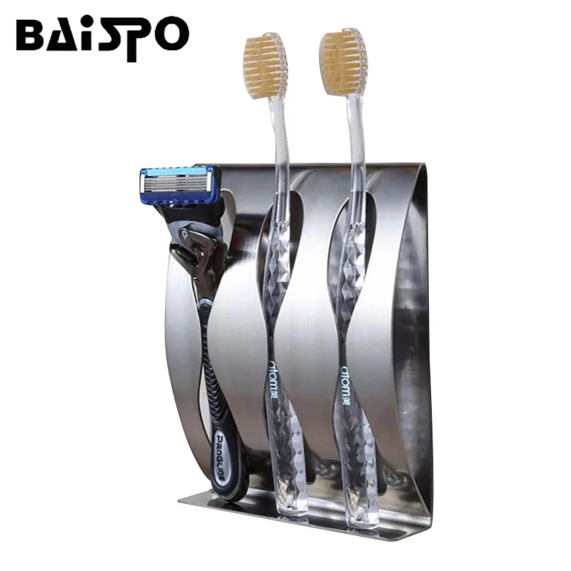Настенный держатель для зубной щетки BAISPO из нержавеющей стали 3 позиции