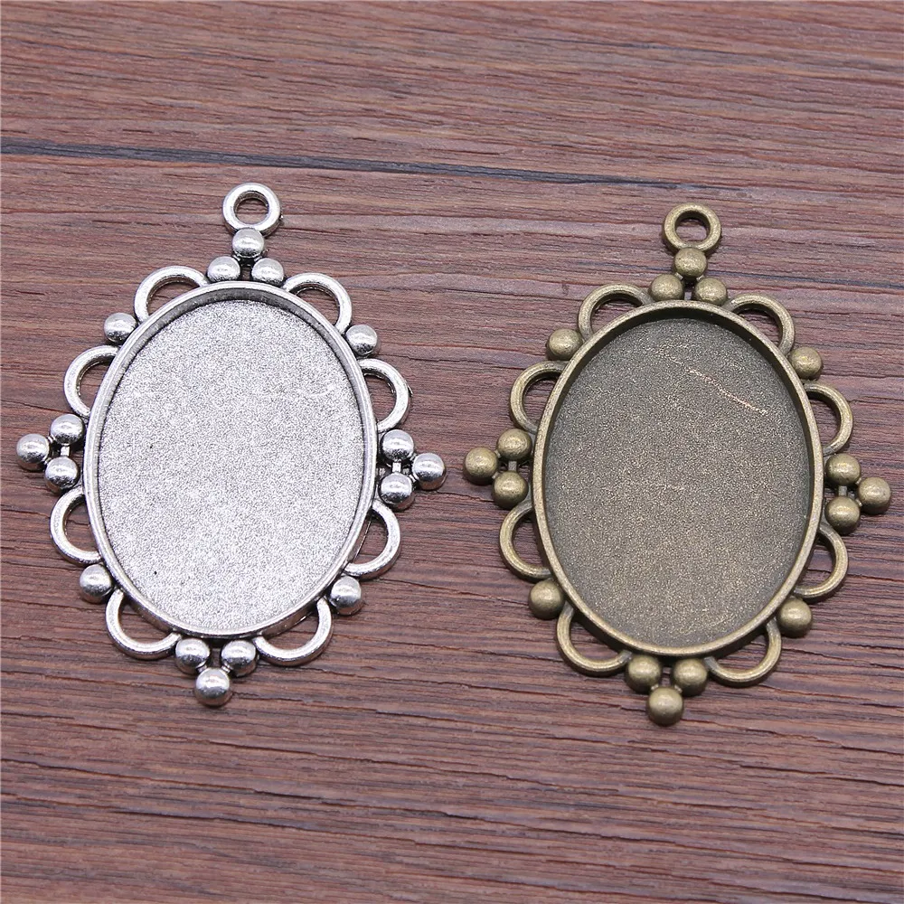 

Подходит 30x40 мм 18*25 мм античная бронза Античная Серебристый Овальный винограда камео кабошоны основа Подвески установка
