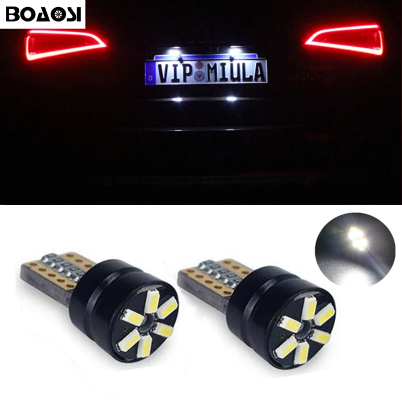 2x T10 3014SMD Автомобильный светодиодный номерной знак Авто Canbus светильник W5W 168 194 192
