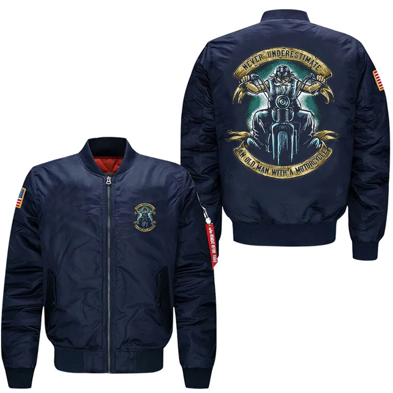 Мужская летная Куртка бомбер 10 Duong An Old Man с велосипедом|bomber flight jackets|flight jacketmen bomber |