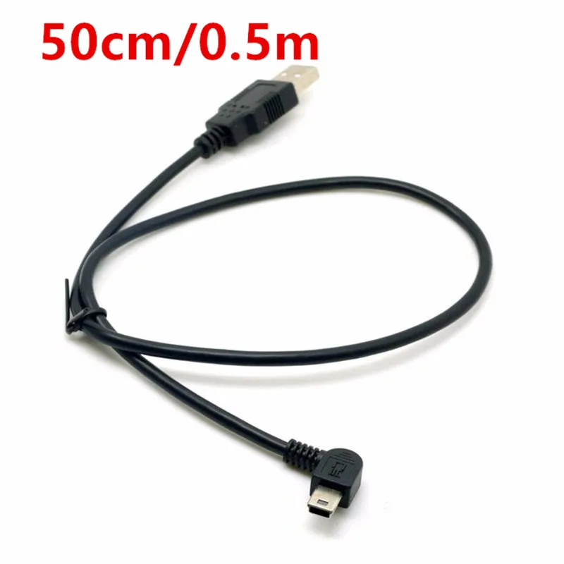 Кабель для передачи данных с USB 2 0 папа на Mini B 5-контактный 90 градусов вверх вниз