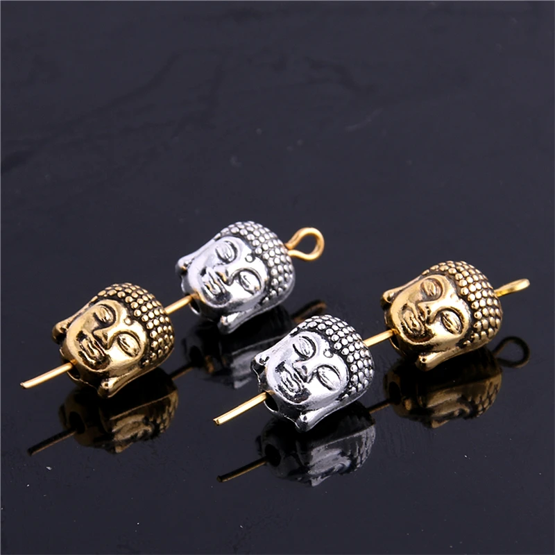 Бусина разделитель в виде Будды с отверстием 2 мм 30 шт. 9/11 мм|jewelry tracking|jewelry meshjewelry