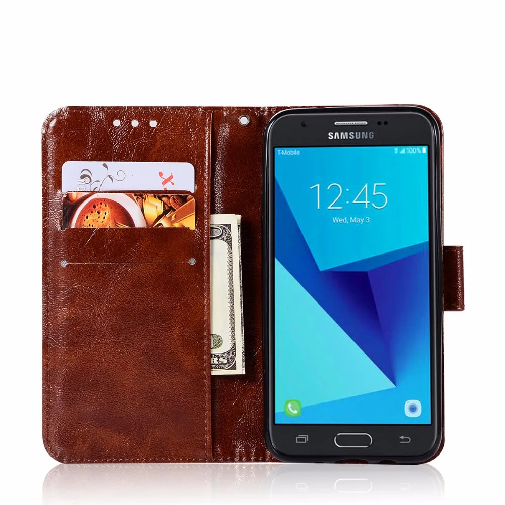 Модный чехол-кошелек для Samsung Galaxy J3 2017 чехол Prime J327 сумочка телефона с подставкой