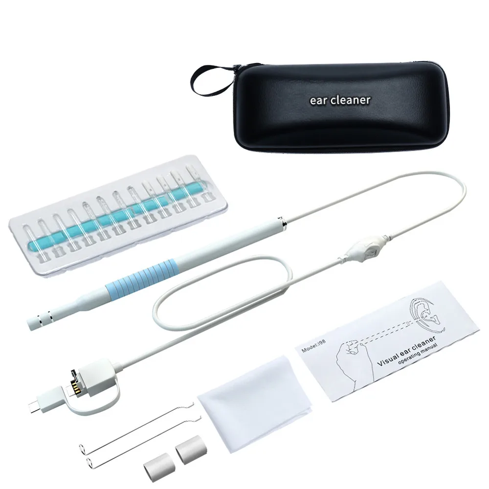 2M HD 720P 3 in 1 Android Micro USB Type-c Ear Cleaning Endoscope Camera Light Earpick Inspection Borescope 20A Drop Shipping
