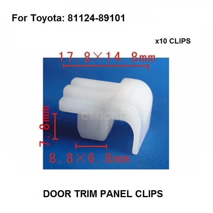 X10 шт. OEM нейлоновые фиксирующие зажимы для фар Toyota 7x7 отверстий 81124-89101 | Автомобили