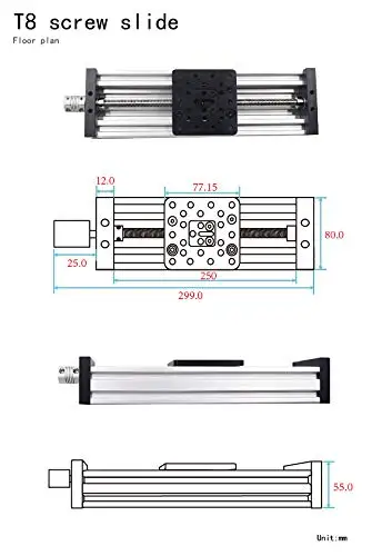 3d принтер Z-axis OpenBuilds 250 мм Винт скользящий стол линейный привод комплект C стальной Линейный модуль