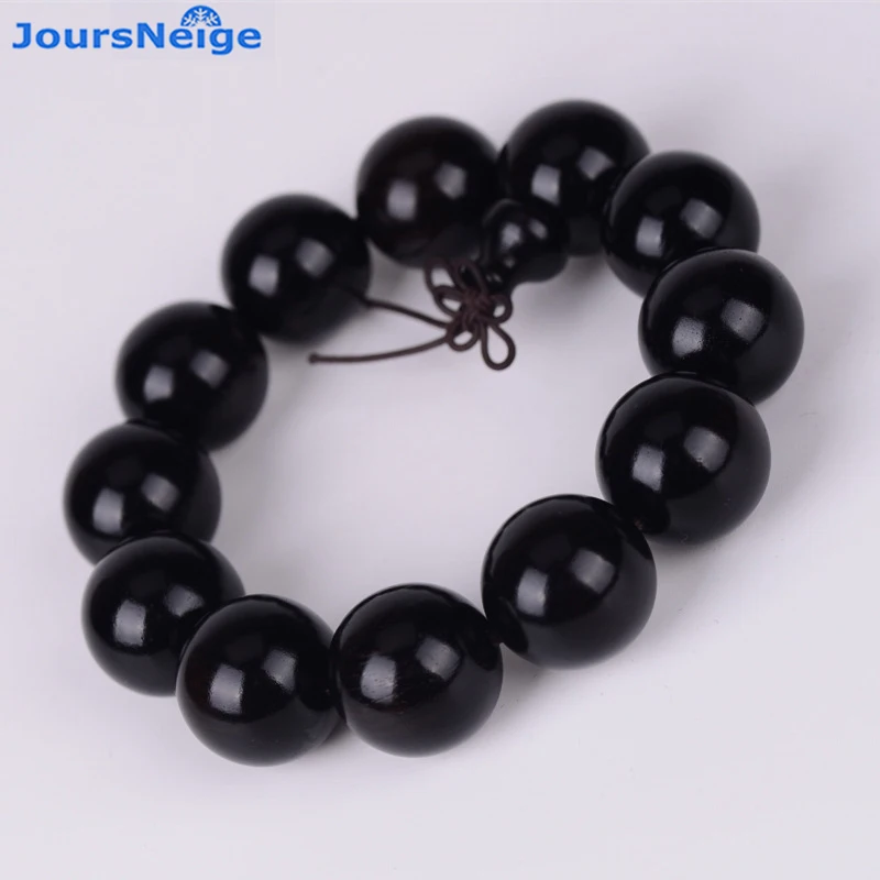 Подлинные деревянные браслеты из черного сандалового дерева бусины Будды
