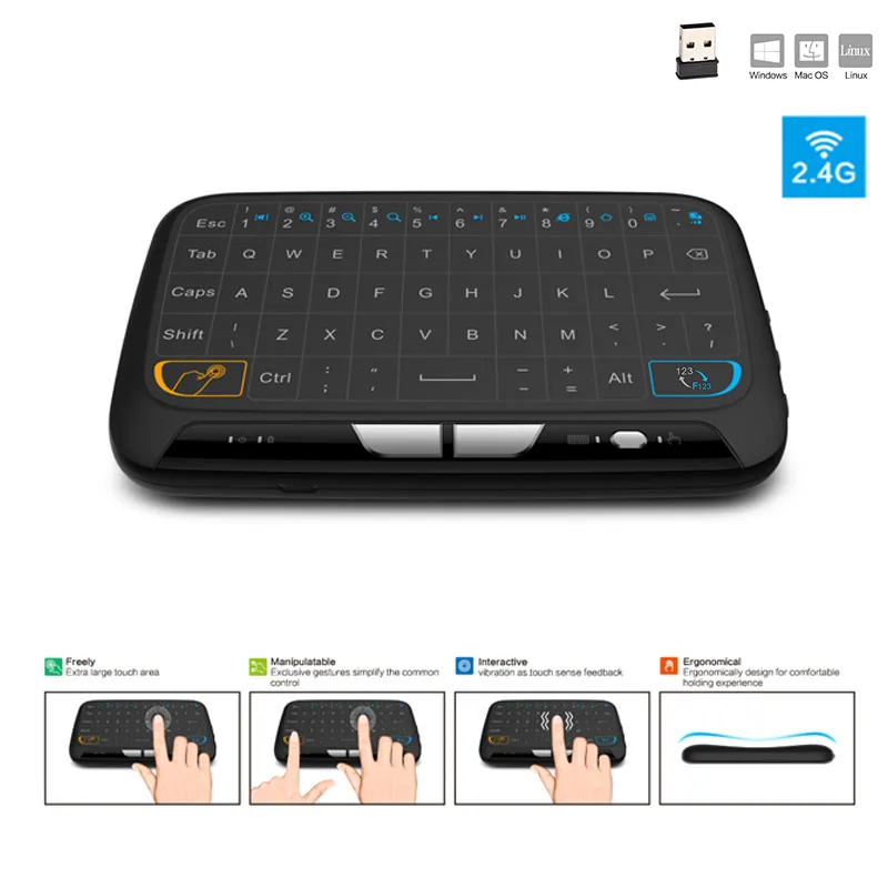 

Hot Sale M-H18 Pocket 2.4GHz Wireless Touchpad Keyboard With Full Mouse For Android TV Box Kodi HTPC IPTV PC PS3 Xbox 360