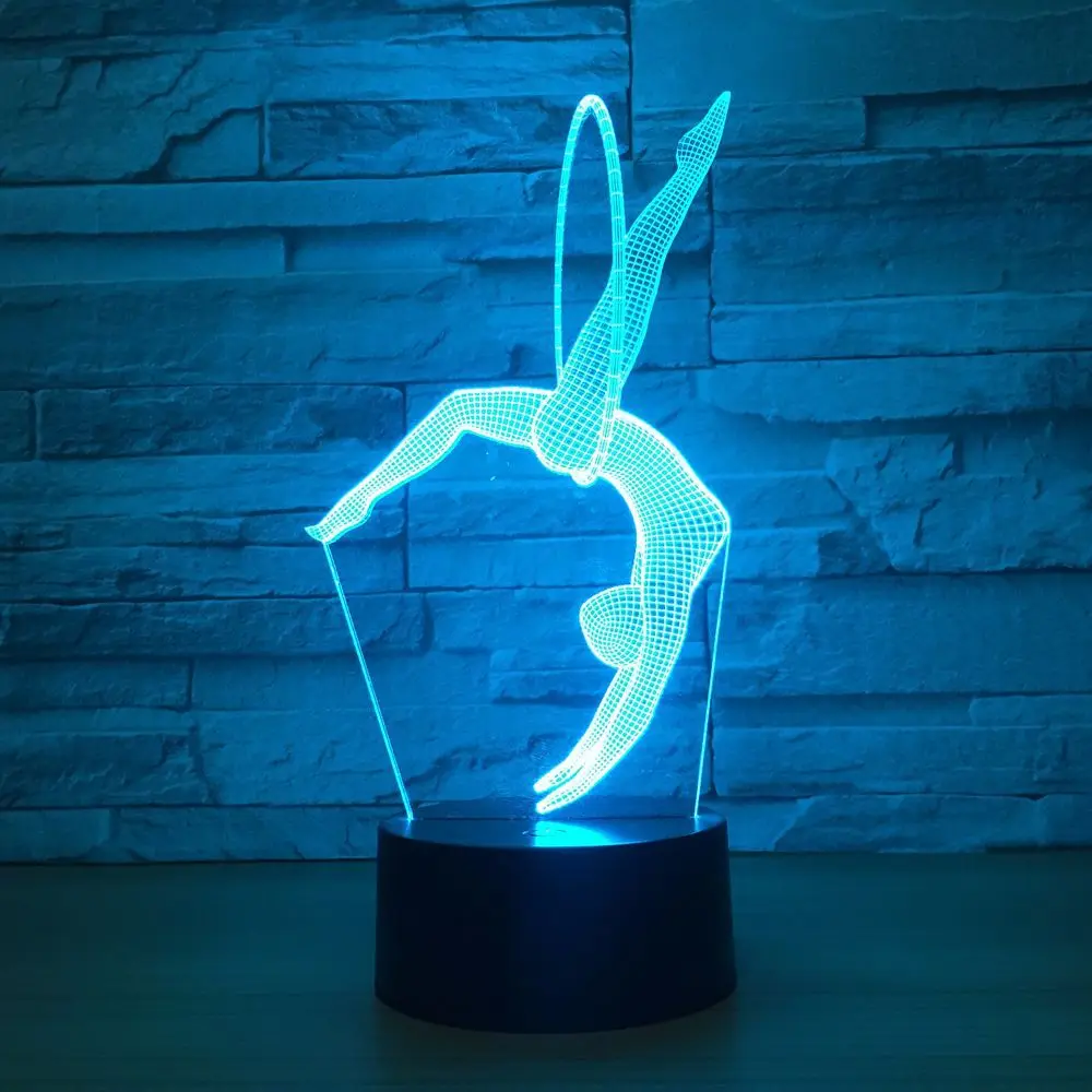 3D лампа Eurhythmics светодиодный ночник 7 цветов с USB настольная прикроватная