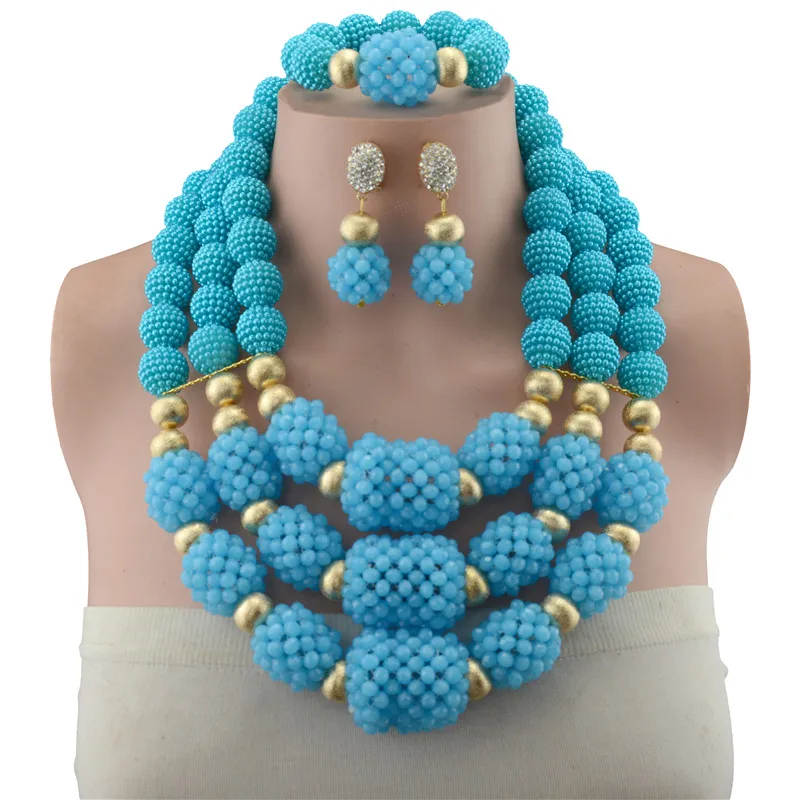 2018 свадебный подарок нигерийские Свадебные африканские бусы ювелирный набор