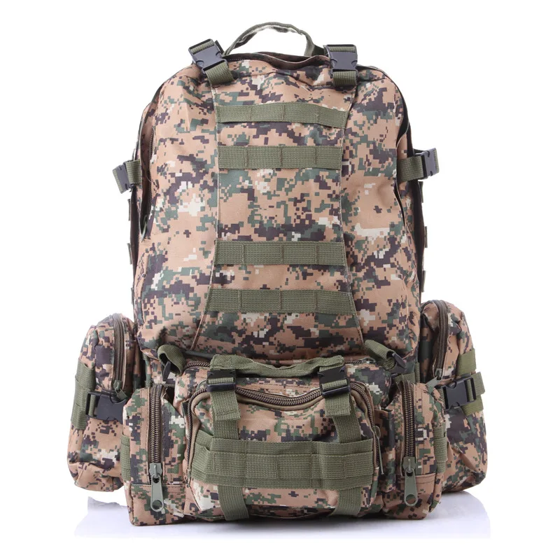 Горячая 50L Molle Тактический штурмовой Открытый Военный Рюкзак Пеший туризм