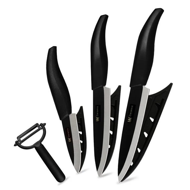 Black H Black Blade XYj кухонный нож керамический нож набор инструментов для приготовления пищи " 4" " дюймов+ Овощечистка белый и черный нож для очистки овощей фруктов кухонные инструменты - Цвет: Black H Black Blade