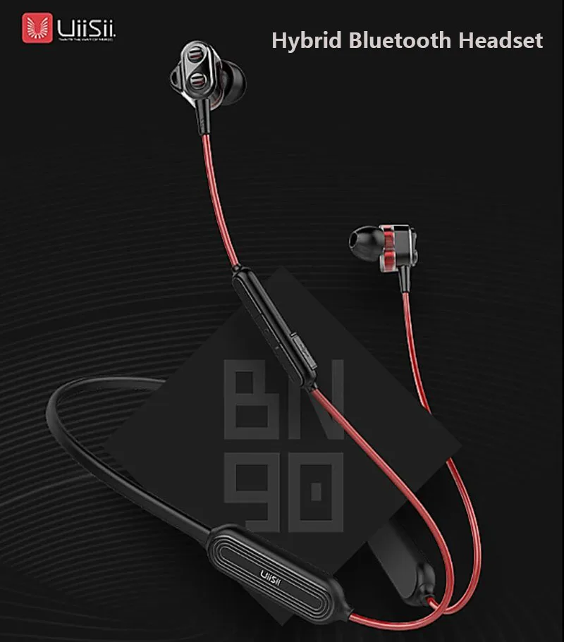 UiiSii BN90 Беспроводная гарнитура Bluetooth Hi-Fi гибридная технология наушники-вкладыши IPX5 Водонепроницаемый BT4.1 для телефона Mi huawei