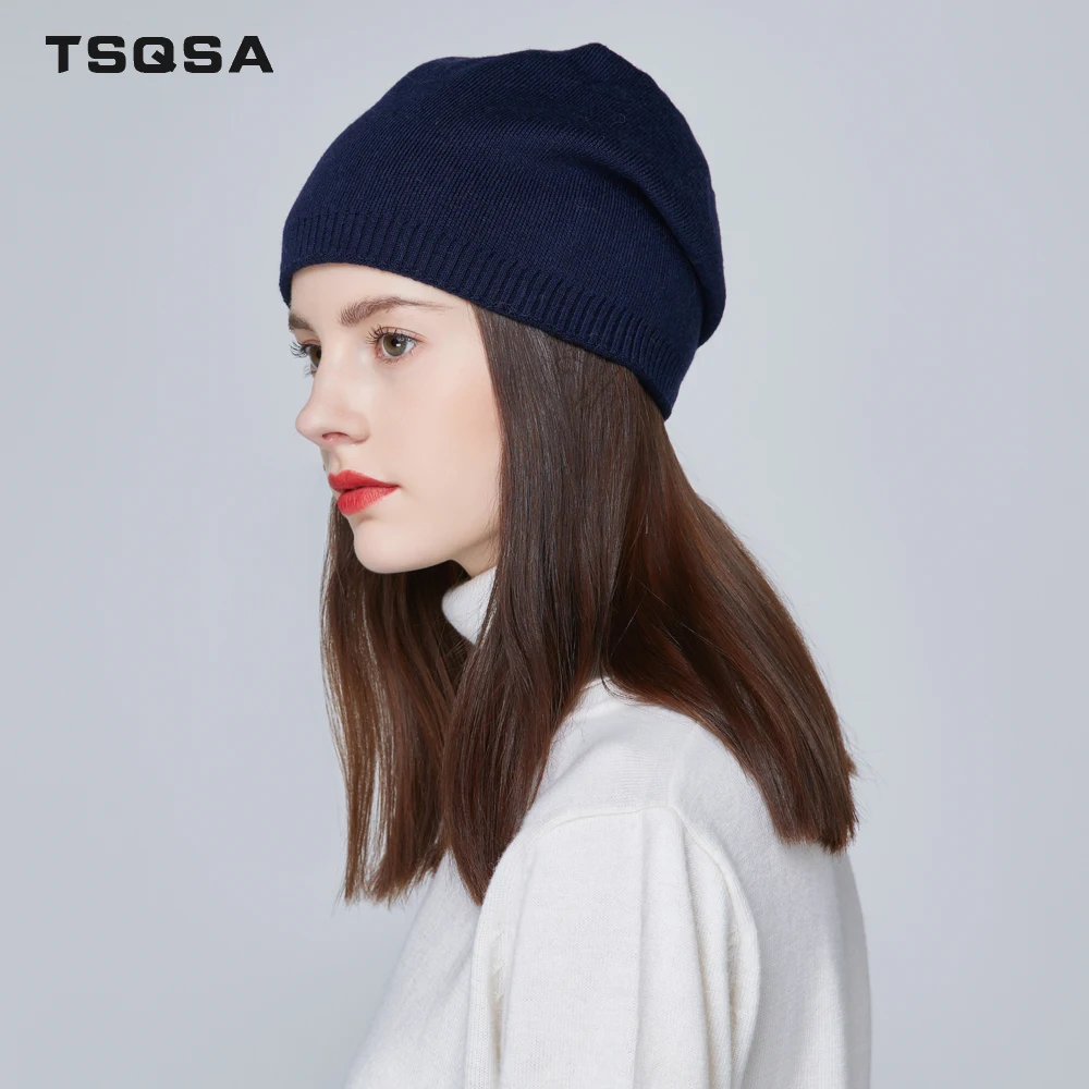 TSQSA 2019 Новая Зимняя Шапка Для Женщин Шапки Шерстяные Вязаные Модные Шапочки С