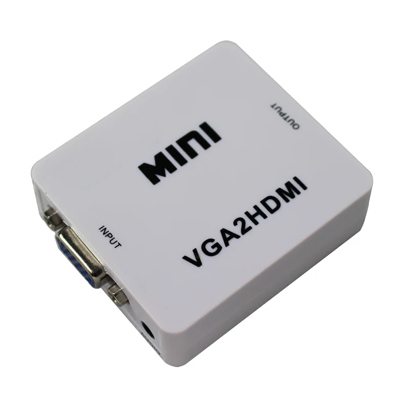 Переходник для мини-аудио и VGA на HDMI 2 шт./лот кабель преобразователя видео со
