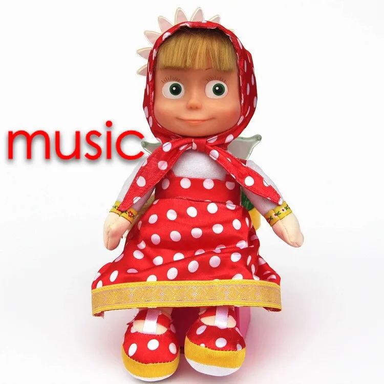 pink sing speaking Marth мягкие и плюшевые Музыкальный медведь 27 см фигурка кукла русский медведь язык музыкальные игрушки для девочек Россия Рождественский подарок - Цвет: pink sing speaking