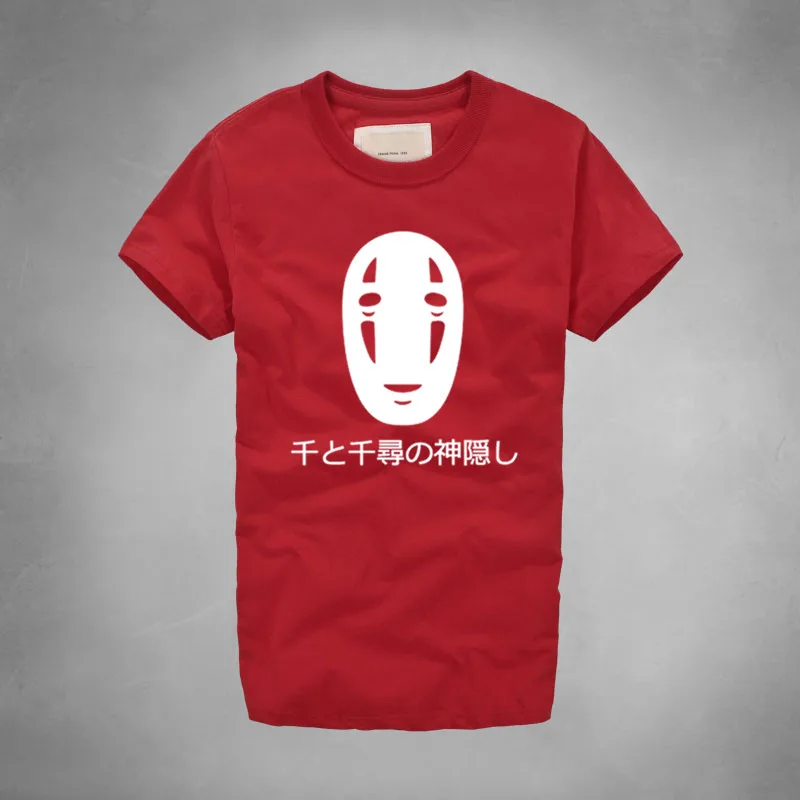 Мужская футболка с надписью Spirited Away No Face топы рисунками из мультфильмов Miyazaki Hayao