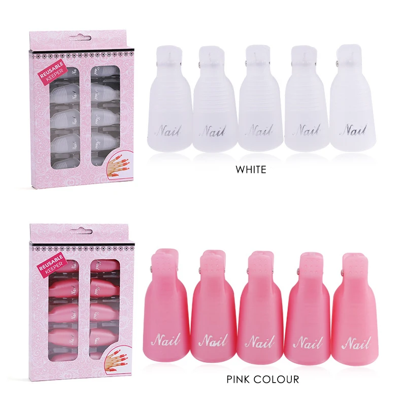 Инструменты для ногтей 10 шт./лот дизайна замачиваемый колпачок зажим УФ средство